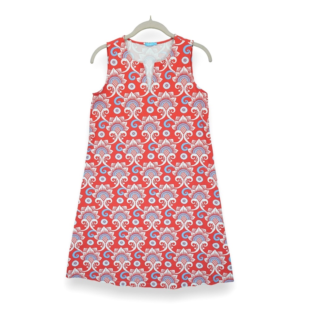 J. McLaughlin Women's Sleeveless Dress Colorful Floral Geometric Pattern XS